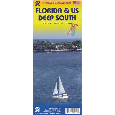 International Travel Map ITM USA Deep South