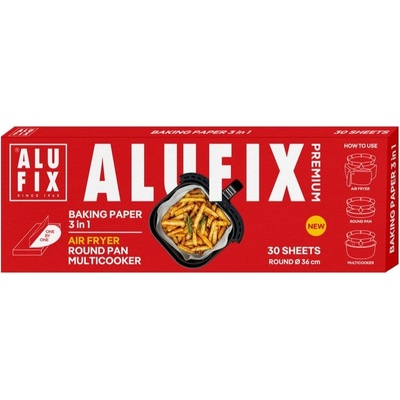 Papír na pečení, kulatý 36 cm (30 ks) ALUFIX Premium 3 v 1