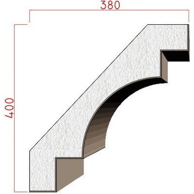 Dekora-Stuck Podstřešní římsa 400x380mm 316000