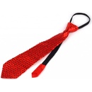 Kravata s flitry červená