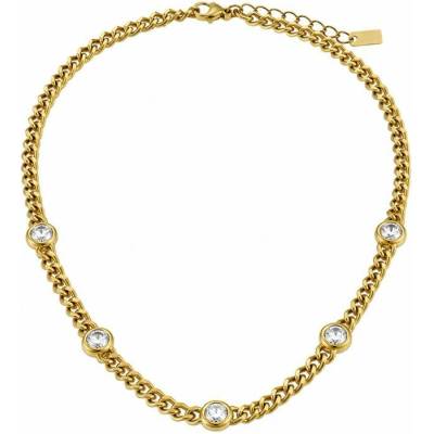 Victoria Filippi Stainless Steel Náhrdelník se zirkony - chirurgická ocel NH1389-KB1599 Zlatá