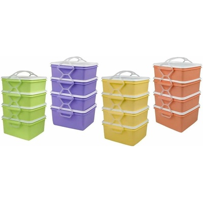 jídlonosič 4D (3x1,2l+1,4l) KOMBI, ČTVERCOVÝ, plast