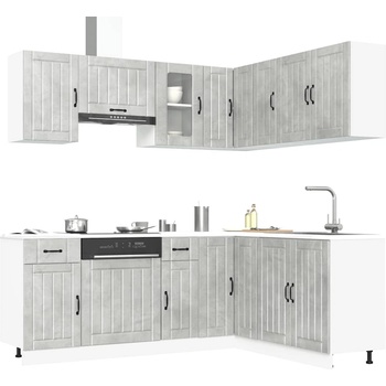 vidaXL Комплект кухненски шкафове от 11 части Kalmar, инженерно дърво (3314945)