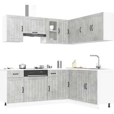 vidaXL Комплект кухненски шкафове от 11 части Kalmar, инженерно дърво (3314945)