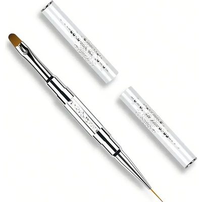 Nehtyprofi Diamond 2v1 Nail Art štětec na nehty se zirkony