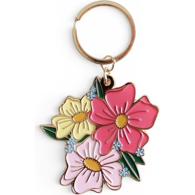 Bella Rose Klíčenka – Kytice, růžová barva, kov