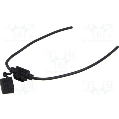 ELED HM2325 Zásuvka; 9,1mm; na kabel; Výv: vodiče x3; černá; Rozm: Ø25mm