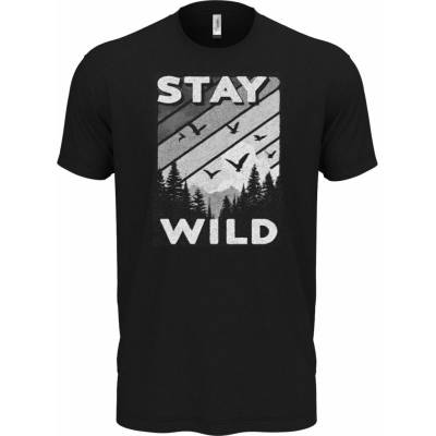 Stay Wild V1 bílý potisk triko