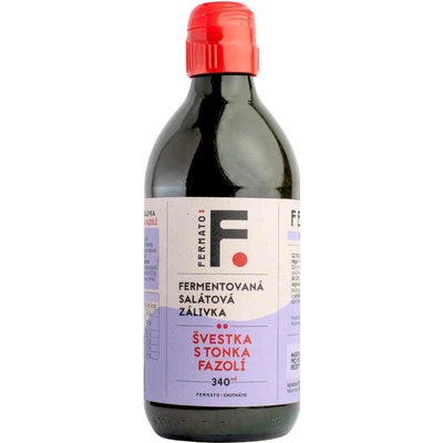 Fermato Fermentovaná salátová zálivka švestka s tonka fazolí 340 ml – Sleviste.cz