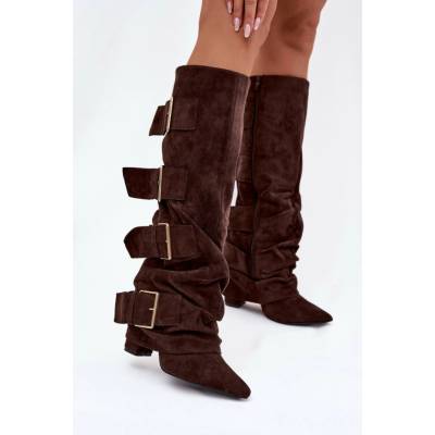 Kozačky na podpatku model 221908 Step in style