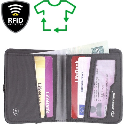 Lifeventure Peňaženka RFID COMPACT WALLET RECYCLED GREY
