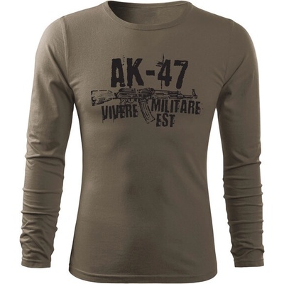 Dragova Fit-T tričko s dlouhým rukávem Seneca AK-47 olivová