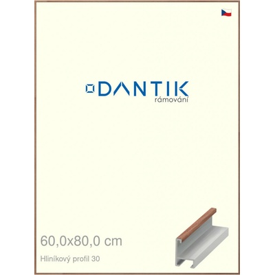 DANTIK rám na obraz 60 x 80 Dýha ořech lak matný