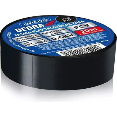 Dedra Exim Elektroizolačná páska 19 mm x 20 m 12VTA1920 čierna