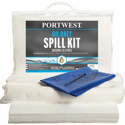 PORTWEST Doprodej- Souprava podložka PW Spill SM60, 20 litrů olej POR-SM60WHR Bílá