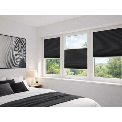 Zebra Shop Plissé Lux Zatemňující DUO Invaze TM. ŠEDÁ PM05 47 x 111 - 150 cm
