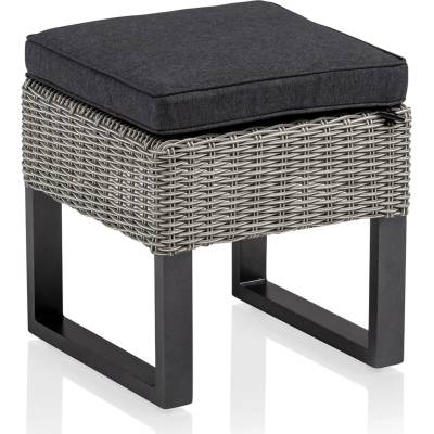 KETTLER Malá podnožka / taburet z technorattanu Palma Ash-Antracit 42 x 42 cm 0103403-5500