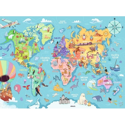 RAVENSBURGER Mapa světa XXL 100 dílků