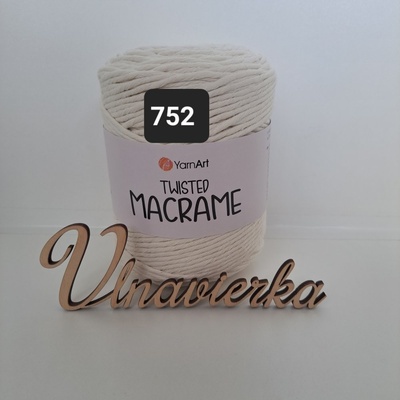 YarnArt Twistwd Macrame 752 krémová 5mm