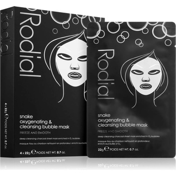 Rodial Snake Oxygenating & Cleansing Bubble Sheet Masks антиоксидантна платнена маска 4 бр