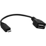 DeTech Кабел DeTech USB F - USB Micro, 30сm, Black -18080 (DE-18080)