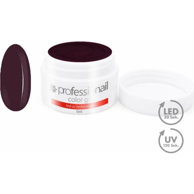 Professionail Farebný LED-UV gél Rouge Noir 5 ml
