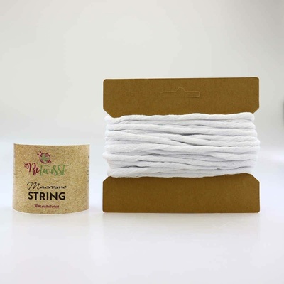 ReTwisst Macrame String 5 mm / 10 m, 01 bílá