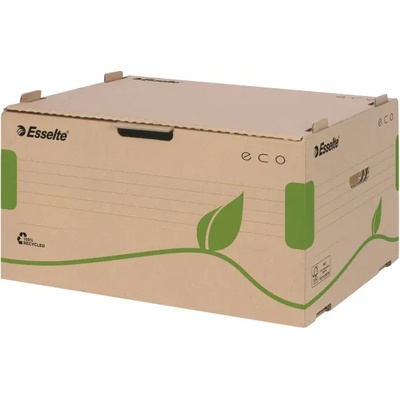 ESSELTE Контейнер за архивиране на кутии ESSELTE Eco 439x259x340 mm с отварящ се отпред покрив кафяв 623919 (623919)