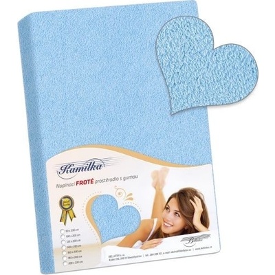 Bellatex prostěradlo froté světle modré 140x200