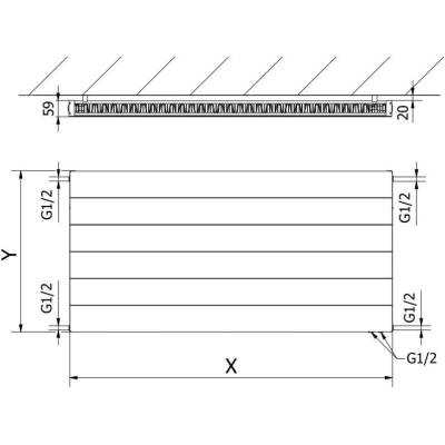 Mexen Line CVL11 W611L-060-040-66 600 mm x 400 mm antracit