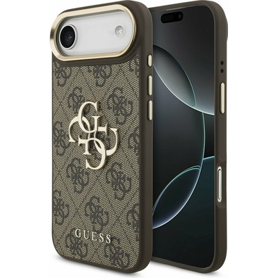 GUESS PU Leather 4G Metal Logo Gold Frame Задна Корица за iPhone Air Brown Guess | Kafyav | МЪЖЕ | UNI