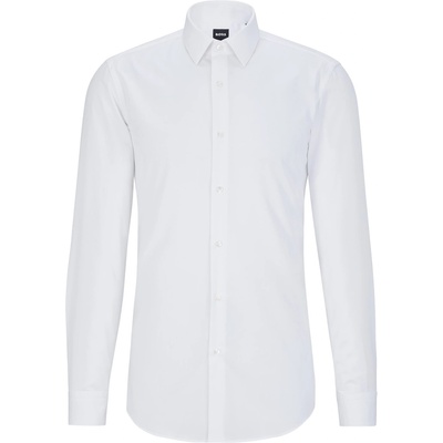HUGO BOSS Риза с дълъг ръкав Boss Men's Isko Long Sleeve Oxford Shirt - White