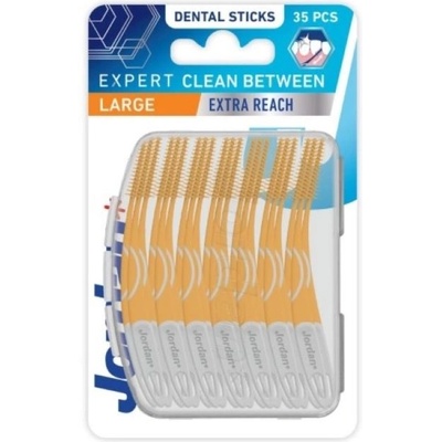 Jordan Клечки за зъби със силиконов накрайник, Large, 35 броя