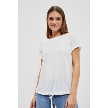 Moodo Топ от структурирана материя в перлен цвят Moodo Moodo | Byal | ЖЕНИ | 46