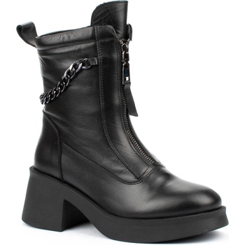 Image 1 of Дамски боти от естествена кожа с цип