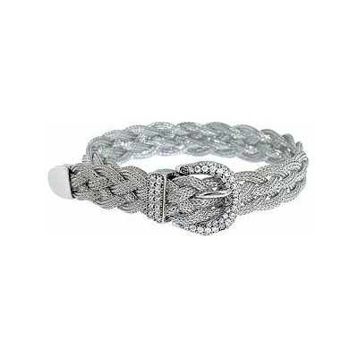 INFINITYSILVER Strieborný náramok opasok so zirkónovou sponou 31229820