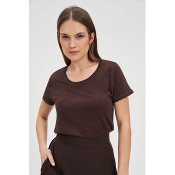 Moodo Кафява тениска с къс ръкав Moodo Moodo | Kafyav | ЖЕНИ | XXL
