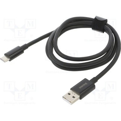 Baseus CAYS000901 USB A vidlice,USB C vidlice, 1m, černý