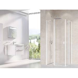 RAVAK Chrome - Душова врата CRV2-90, 90x195 см, матово бяло/прозрачно стъкло 1QV70E00Z1 (1QV70E00Z1)