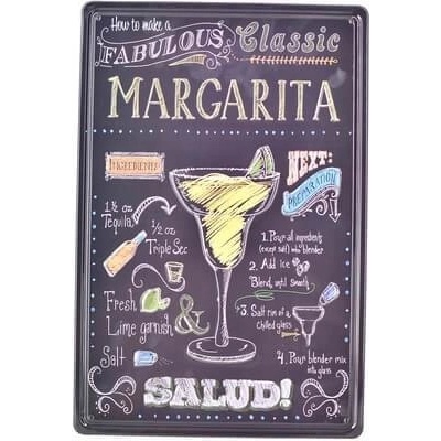 Ceduľa Margarita Vintage style 30cm x 20cm Plechová tabuľa