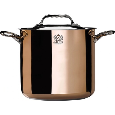 de Buyer Měděný hrnec s poklicí PRIMA MATERA 20cm 5,7l