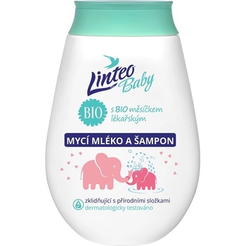 LINTEO Baby Mycí mléko a šampon 425 ml