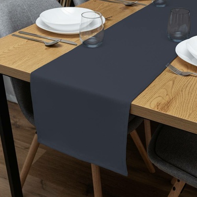 Biante Dekorační běhoun Rongo RG-066 Tmavě šedý 35x180 cm
