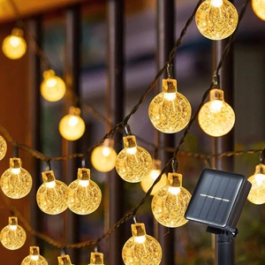 Brilagi - соларен LED декоративен гирлянд BUBBLE, 50 LED/8 функции, 7 m, IP65, топла бяла светлина (BG0838)