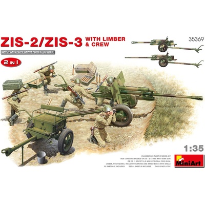 MiniArt ZIS-2/ZIS-3 with Limber and Crew 2-in-1 1:35