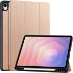 Gigapack Samsung Tab S11 5G GIGAPACK Tok стоящ, с кожен ефект, активен FLIP, държач за писалка, GOLDEN GP-177311 (GP-177311)
