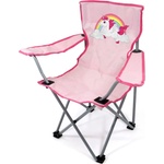BasicNature Детски къмпинг стол Basic nature Travelchair Kids Camping chair - Pink Unicorn - размер 65 x 57 x 30 cm (580-1548-0211)