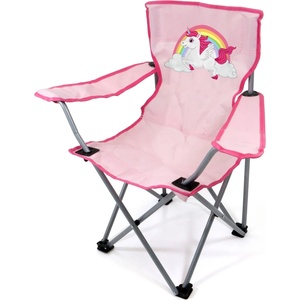 BasicNature Детски къмпинг стол Basic nature Travelchair Kids Camping chair - Pink Unicorn - размер 65 x 57 x 30 cm (580-1548-0211)