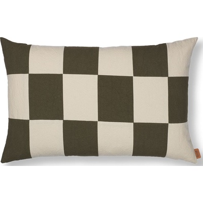 ferm LIVING Декоративна възглавница Fold в каре 40 x 60 см маслиново-бежова (1104268647)