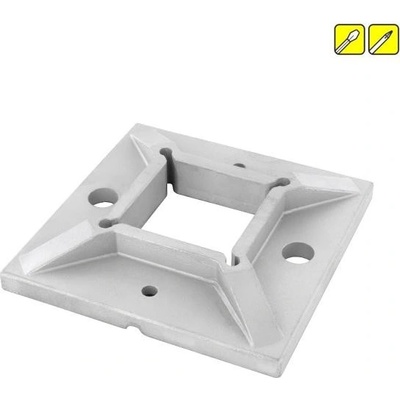 Feldmann Nerezová kotviaca príruba zábradlia pre pr.40x40 mm 51241-240 vrchné kotvenie, 100x100 x 8 mm